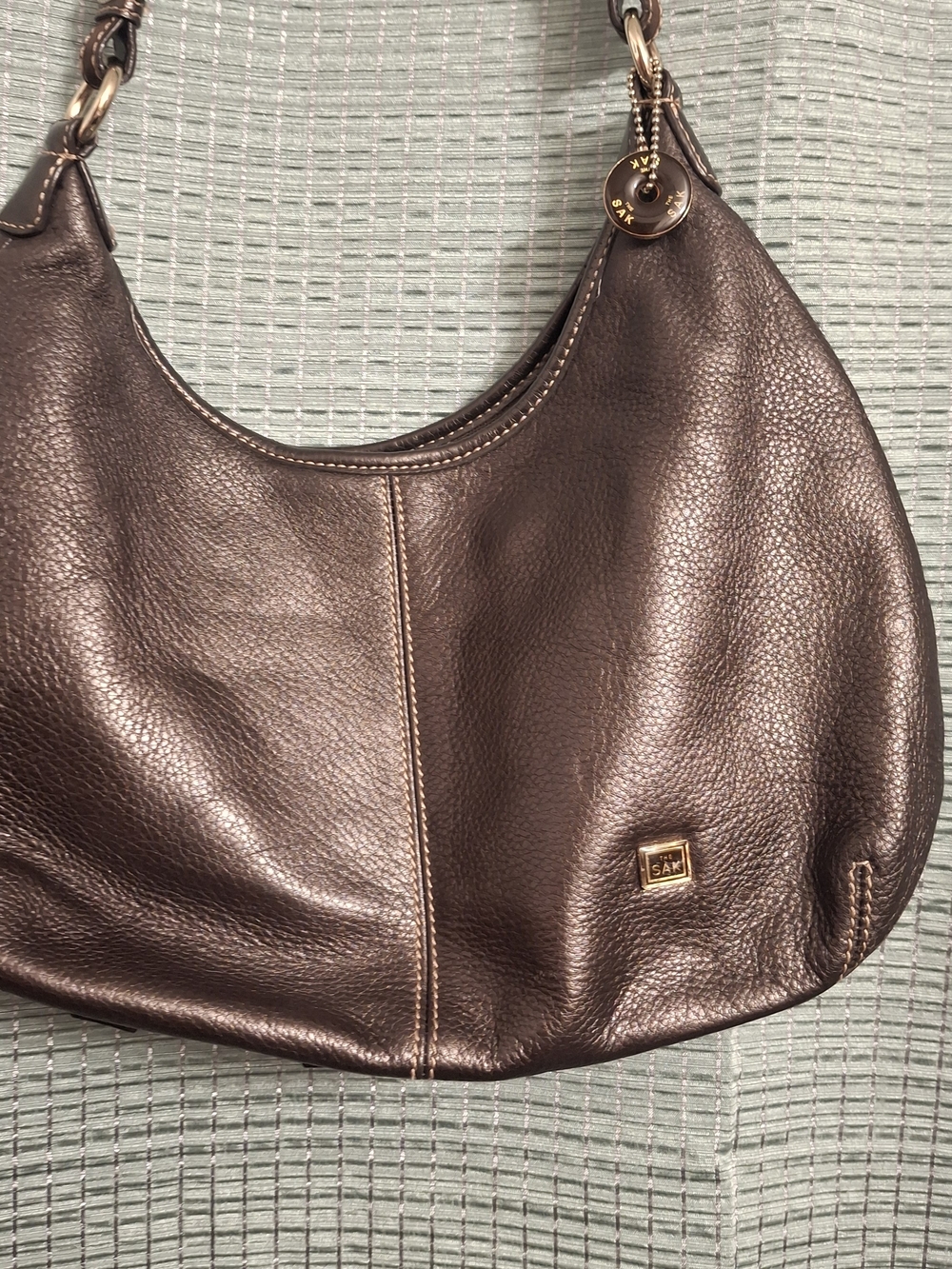 The Sak Metallic Brown Pebbled Leather Hobo